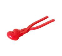 Abaodam Pince à Neige de Cœur Grosse Taille Rouge Outil de Fabrication de Boules de Neige pour Garçon et Filles D’Hiver Extérieur et Jeux en Plein Air