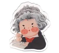 Abaodam Pince à Partition en Plastique pour Musique, Clip pour Partition Musicale Multi-instrumentale, Design Dessin Animé Beethoven, Petite Taille Compacte, pour Piano, Violon et