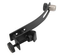 Abaodam Pince de Microphone Design Pivotant et Résistance à L'usure Réglable pour Batterie Support Antichoc en Métal Noir pour Micro de Caisse Claire en Groupe Musical