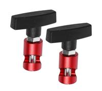 Abaodam Pince de Support de Vérin en Aluminium Rouge Antidérapante pour Capot et Coffre de Voiture, Pack de 2 Pièces, Polyvalente pour Situations Nécessitant Un Maintien Sûr