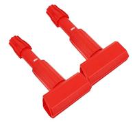 Abaodam Pince pour Balai à Franges Rouge en Plastique Ergonomique, Lot de 2 Pièces, Clip de Remplacement pour Porte-serpillière Professionnel, Nettoyage
