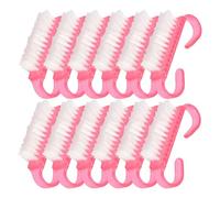Abaodam Pinceau à Poudre pour Ongles 50pcs en Plastique et Nylon Forme Corne de Mouton, Brosse Douce pour Nettoyage Délicat, pour Salons de Manucure et Usage à Domicile