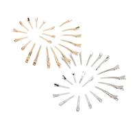 Abaodam Pinces à Cheveux Clips Fiables et Stylés en Métal Argenté Lot de 40 Forme Bec de Canard pour Coiffure, Accessoires pour Salon ou Usage Quotidien