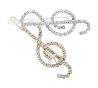 Abaodam Pinces à Cheveux en Alliage de Note de Musique Vintage Lot de 2pcs, Maintien Sécurisé pour Mariages et Fêtes Élégantes