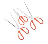 Abaodam Pinces à Homard et Design Antidérapant Lot de 3 en Acier Inoxydable Rouge Poignée Ergonomique pour Capture de Crabes et Collecte de Déchets