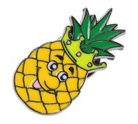 Abaodam Pin's Émaillé Ananas, Insigne en Émail en Alliage Jaune, Léger et Résistant Déformation, pour Paquet à Dos, Femmes, Pineapple Shirt Day