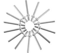 Abaodam Pions de Score en Métal Argenté 100 Pcs pour Jeu de Cribbage, Chevilles de Notation Solide pour Accessoires de Jeu, Fournitures de Score Pratiques pour Parties de Cartes et Jeux