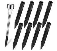 Abaodam Piquets De Remplacement pour Lampes Solaires en Plastique Abs Lot de 10 Longueur 160 Mm pour Éclairage Extérieur De Jardin Et Terrasse Résistants Aux Intempéries