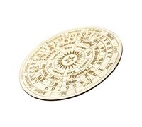 Abaodam Planche Bois Sculptée pour Divination Accessoire Astrologie Vintage Décoratif Plateau de Jeu Ésotérique pour Bureau et Fête Décoration Maison Style Ancien