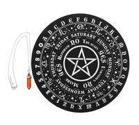 Abaodam Planche de Divination Décorative Accessoire de Radiesthésie Résistant et Esthétique en Caoutchouc Léger et Portable avec Motif pour Forum de Divination