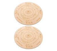 Abaodam Planche Pendule Divinatoire en Bois Beige 2pcs Motif Géométrique Élégante pour Décoration de Maison et Outils de Radiesthésie Sorcière