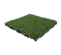Abaodam Plancher de pelouse anticorrosion Dalles de terrasse de Jardin tuiles de Jardin Gazon Synthetique Exterieur décoration de Gazon Carreaux de Gazon Artificiel Plastique Vert