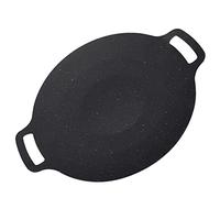 Abaodam Plaque de Cuisson Coréenne Pierre Médicale Poêle à Griller Antiadhésive pour Barbecue Domestique Compatible Cuisinière Induction pour Pizza Viande et Légumes