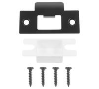 Abaodam Plaque de Recouvrement T en Métal Noir pour Gâche de Verrou, Facile à Installer, Fiable, Compatible Serrures de Porte en Bois et Verrouillage de Chambre