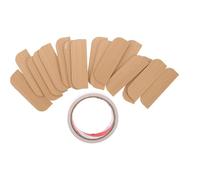 Abaodam Plaque de Réparation de Charnière en Bois Beige 9,2x2,9x0,3cm pour Cache-trou de Porte, Compatible Universellement, pour Réparation de Meubles et Cadres de Porte