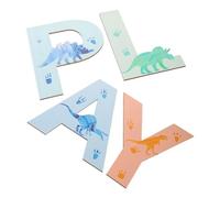 Abaodam Plaque Murale Dinosaure en Bois pour Chambre D’garçon et Filles, | Impression en Relief, Coloris Uniforme, Légère et Facile à Suspendre, pour Crèches et Classe