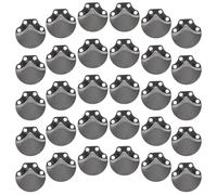 Abaodam Plaques D'armure Médiévale en Acier Inoxydable 100 Pièces Noir Miroir, Plaques Légères et Flexibles pour Cosplay, Costumes de Chevalier, Jeux de Rôle et Représentations