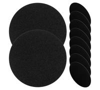 Abaodam Plaques de Fer pour Téléphone 10 Pièces Noir 6 CM en PC et Fer Compatible Supports Magnétiques Voiture et Supports Muraux pour Mini Appareils