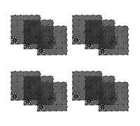 Abaodam Plaques de Filtration pour Aquarium en PVC Noir 12 Pièces Pieds Porteurs, Système de Filtration de Fond DIY pour Aquariums d'eau Douce