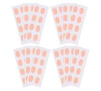 Abaodam Plaquettes Nasales en Silicone Souple pour Lunettes Antidérapantes Forme Ovale 9x6x1 Mm Couleur Chair Lot de 48 Pièces 24 Paires Coussinets Confort pour Remplacement