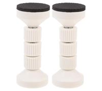 Abaodam Plastique Butée de Tête de Lit Blanc Réglable 2 Pièces | Entre Meubles et Mur, Hauteur Ajustable, Protège la Paroi, Limite les Chocs, Accessoire pour Mobilier