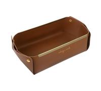 Abaodam Plateau à Bijoux Cuir PU Plat Décoratif pour Bagues Boucles Oreilles Et Bibelots Support De Rangement pour Bureau Et Chambre