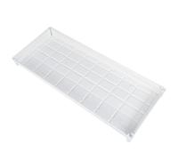 Abaodam Plateau de Jardin en Plastique Épais Blanc Bac à Plantes Rectangulaire avec Drainage Support pour 10 Pots Carrés de 7 CM Base Anti-Fuite pour Balcon et Intérieur Plaque de