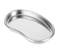 Abaodam Plateau de Matériel de Tatouage Incurvé Forme Rein Design Ergonomique en Acier Inoxydable et Support Intégré pour Artistes Tatoueurs en Divers Scénarios