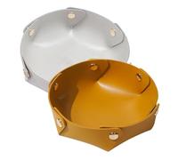 Abaodam Plateau de Rangement en Cuir 2pcs Rivets, Boîte Triangulaire pour Clés et Montres, Design Créatif et Élégant pour Bureau ou Comptoir