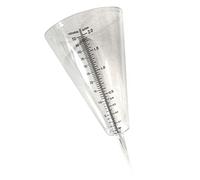 Abaodam Pluviomètre à Cône Transparent pour Jardin Extérieur avec Échelle Graduée Précise, en Plastique Solide, Piquet Sol Intégré, Outil Mesure Pluie pour Arrosage Et Statistique Climatique