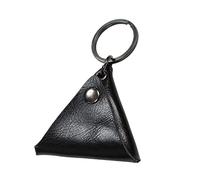 Abaodam Pochette Cuir pour Médiators De Guitare à Accessoires pour Guitare avec Design Triangle Décoration De Porte-clés Noir