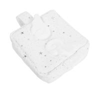 Abaodam Pochette de Rangement pour Serviettes Hygiéniques Féminines en Tissu Blanc, Forme Aile Kawaii Poignées, Protection Imperméable et Accès Rapide pour Déplacements