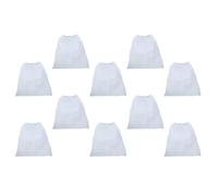 Abaodam Pochettes de Collecte D'ongles pour Aspirateur, 10pcs, Tissu Non Tissé Blanc, Cordon Élastique Pratique, pour Salon de Beauté des Ongles