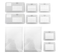 Abaodam Pochoirs Modèle Polyvalent pour Guide D'écriture de Lettrage en Plastique Blanc, Règle de Ligne D'espacement Précise pour Scrapbooking et Lettres