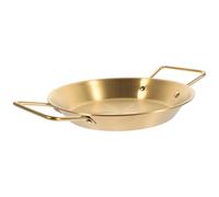 Abaodam Poêle à Frire Dorée 20 CM en Acier Inoxydable Antiadhésive à Double Poignée pour Cuisson Équilibrée, pour Assiette à Salade et Camping