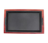 Abaodam Poêle à Steak en Fonte Noire Antiadhésive, Plaque de Cuisson Géante Facile à Nettoyer pour Barbecue, pour Griller et Cuisiner en Extérieur