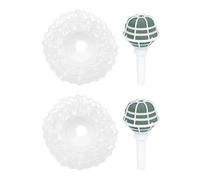 Abaodam Poignée de fleur en plastique et mousse blanche, 2 sets légers et faciles à ranger, adaptés à la création de bouquets DIY et mariage