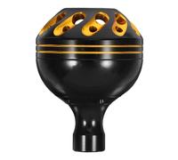 Abaodam Poignée de Moulinet de Aluminium Bouton Sphérique Ergonomique Antidérapant pour Prise Confortable Remplacement pour Moulinets Spinning et Baitcasting Noir