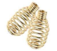 Abaodam Poignée de Porte à Ressort pour Poêle Résistante la Chaleur en Acier Doré, Surface Lisse, Lot de 2 Pièces, pour Poêles à Pellets et Barbecues