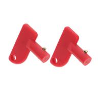 Abaodam Poignée Système de Déconnexion Batterie Plastique Rouge 2 Pièces, Accessoire Véhicule Voiture Camion Bateau, Interrupteur Coupure D’urgence Isolation Circuit Prolongateur Durée