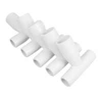 Abaodam Poignées de Pelle en Plastique Forme T 33 MM Blanc 5 Pièces Manche de Pelle Ménagère Accessoires pour Outils de Jardin Manche à Ratisser pour Creuser Poignée de Préhension