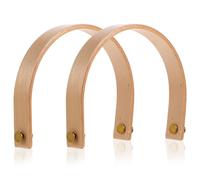 Abaodam Poignées de Théière en Bois de Hêtre Arc Formé, Lot de 2 Sets de Sets de Poignées de Bouilloire Remplaçables Compactes, Résistance à L'usure, Accessoire Pratique pour Théière