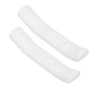 Abaodam Poignées Guidon Vélo Silicone Antichoc Ergonomiques Protection Freins à Main Accessoires VTT Blanche Confortable et Résistante