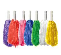 Abaodam Pompons Sportifs en PE 12pcs pour Cheerleading Esprit D'équipe et Effet Shake, Adaptés pour Aerobics et Fêtes de Célébration en Différentes Couleurs Couleur Couleur Aléatoire