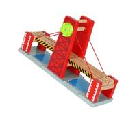 Abaodam Pont Ferroviaire en Bois 1 Pièce Compatible Circuits en Bois de Construction à Monter Soi-Même pour Garçon et Filles Jeu Éducatif Créatif et Ludique