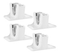 Abaodam Porte-balais Mural sans Perçage 4pcs en Abs Blanc, Installation Facile, Design Moderne et Simple, pour Balcon ou Atelier, Support Balai Pratique