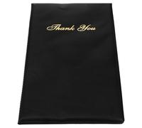 Abaodam Porte-cartes de Menu pour Restaurant Noir en Pvc et Papier, Organisateur Multifonction Élégant pour Affichage et Présentation des Chèques Invités