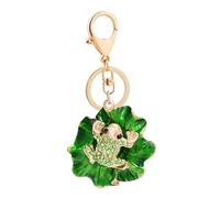 Abaodam Porte-clés Alliage Grenouille Verte Décoratif Anneau Porte-clés Résistant Accessoire Sac et Trousseau Clés Polyvalent Finition Soignée et Design Élégant pour Femmes et Hommes
