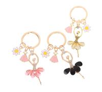 Abaodam Porte-Clés Danseuse pour Femmes et Filles Accessoire de Paquet à Main Pendentif Scintillant de Fête Décoration Polyvalente Lot de 3