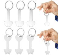Abaodam Porte-Clés Jetons de Trolley en Métal Lot de 6 Anneaux Porte-Clés Multifonctions, Adaptés pour Déverrouillage de Chariots de Courses et Rangement de Clés